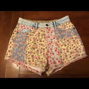 Anthropologie Farm Rio Patchwork shorts NWT summer